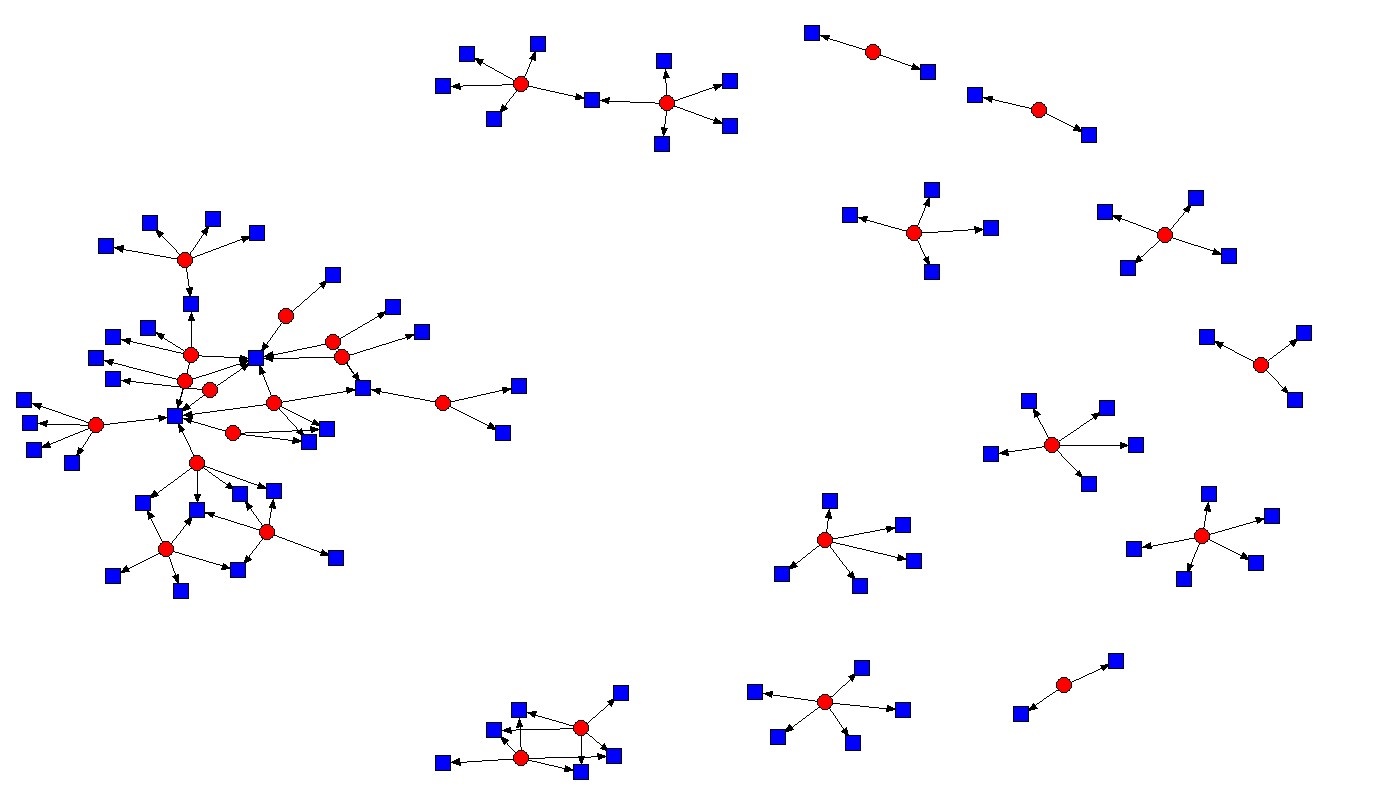 The social network of a low performing organisation