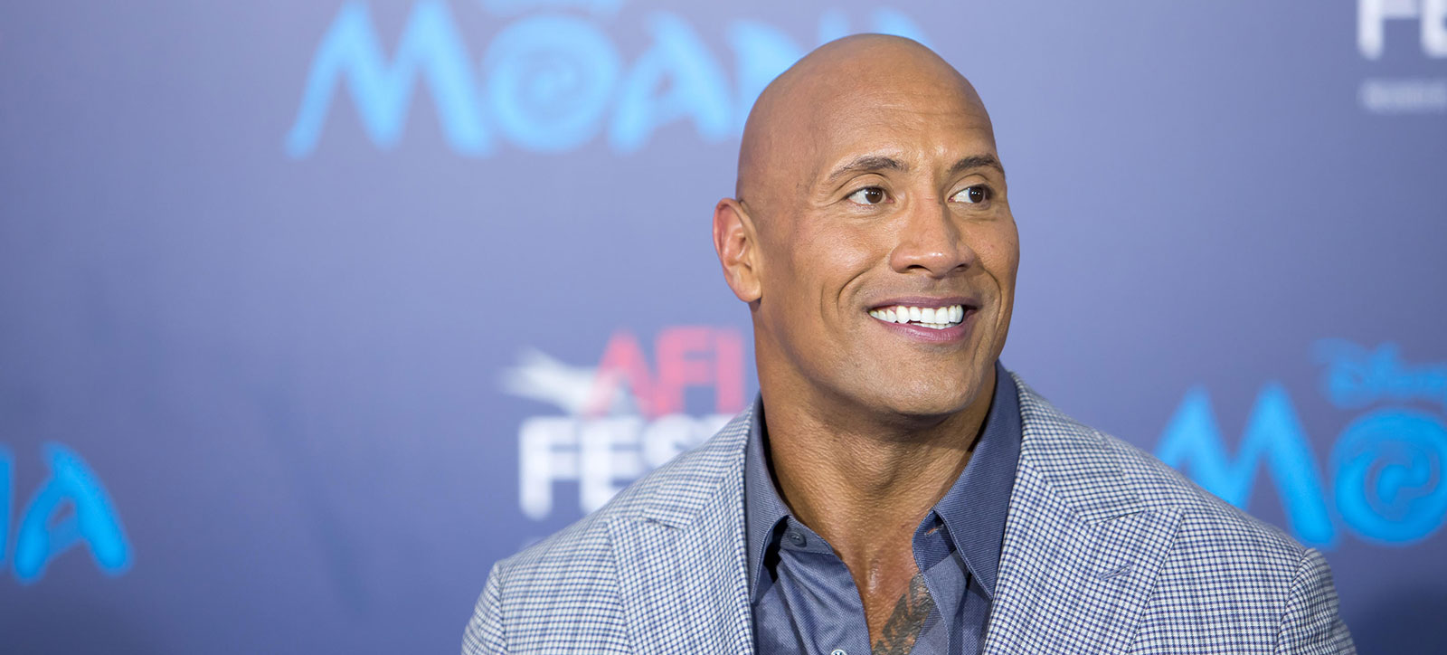 A photograph of former wrestler and Hollywood star Dwayne A photograph of former wrestler and Hollywood star Dwayne
