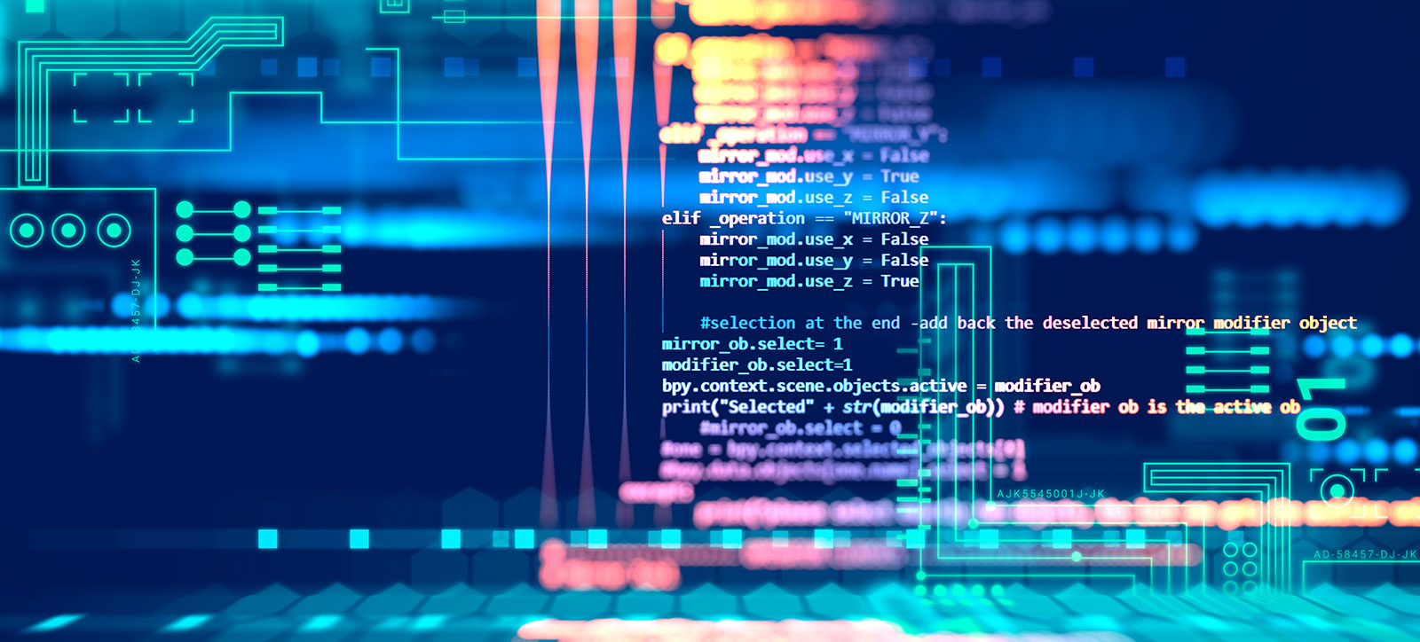 A graphic of computer code showing AI bias A graphic of computer code showing AI bias