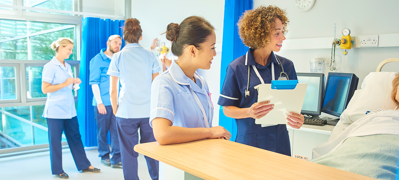 Surgeon working on a ward in a hospital Surgeon working on a ward in a hospital
