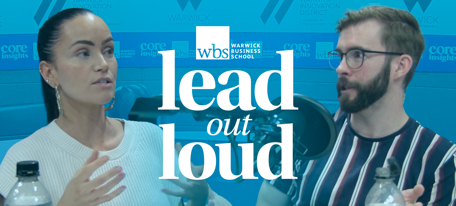 The lead out loud podcast logo with Holly Matthews left and Joshua Fullard right