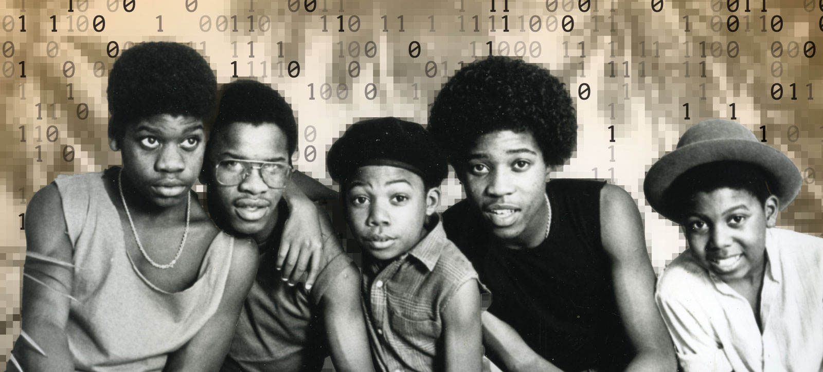 A photograph of Musical Youth, who topped the charts with the global hit Pass the Dutchie. The image has been edited to show coding patterns of 1s and 0s in the background to show how generative AI is reshaping intellectual property. A photograph of Musical Youth, who topped the charts with the global hit Pass the Dutchie. The image has been edited to show coding patterns of 1s and 0s in the background to show how generative AI is reshaping intellectual property.