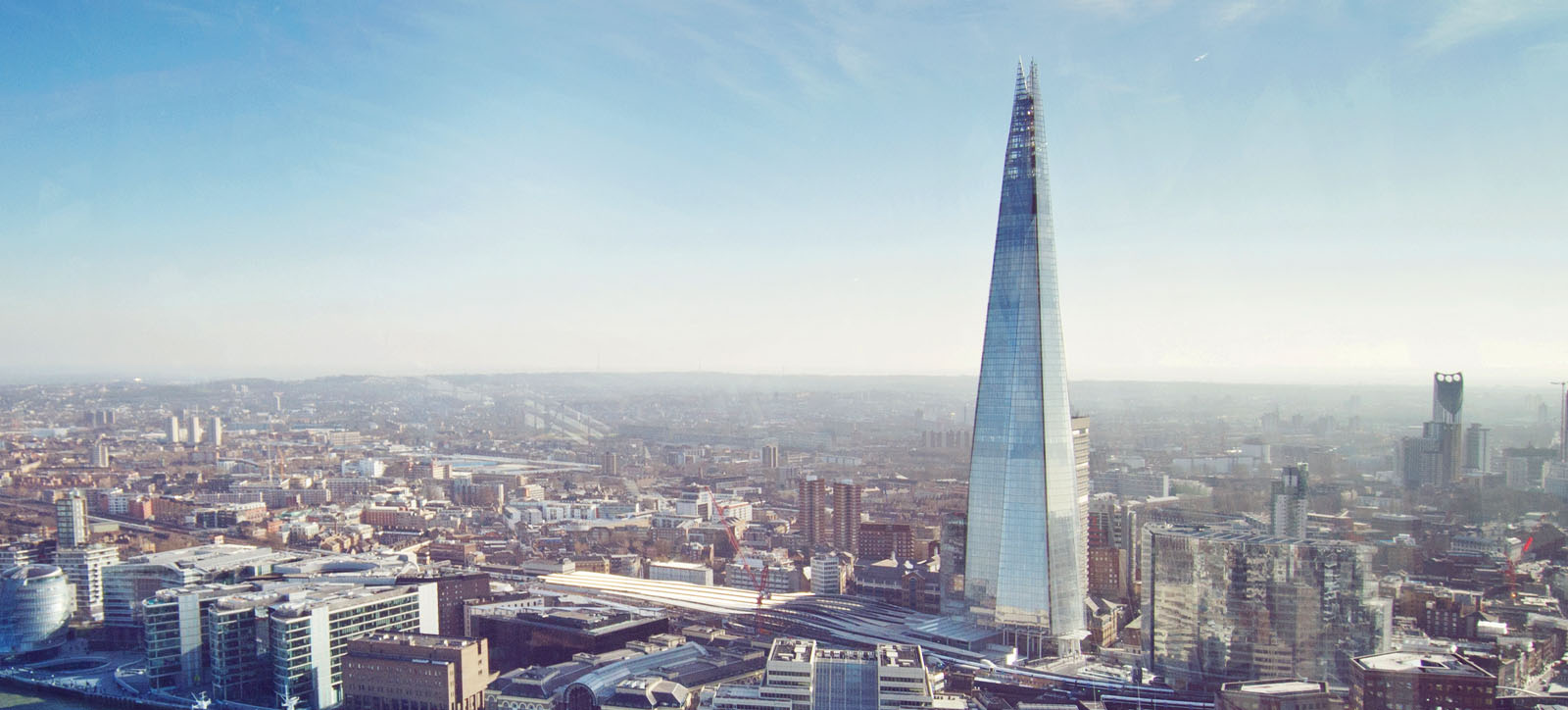 The Shard standing tall and looking across south London