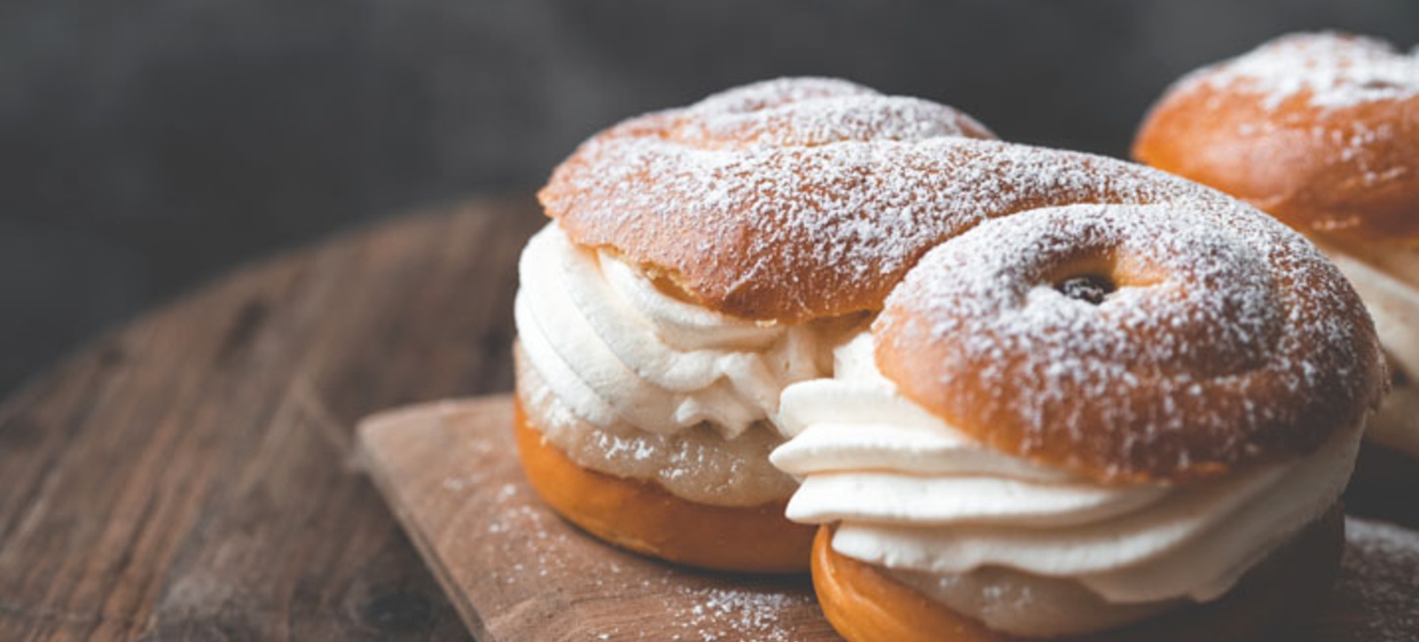 two cream buns two cream buns